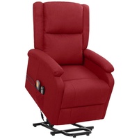 VidaXL Massagesessel mit Aufstehhilfe Weinrot Stoff
