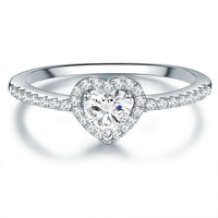 Trilani Ring Herz Sterling Silber Zirkonia in 51 Damen