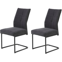 Hela Dagmar grau (anthrazit, schwarz), B:50cm T:65cm, Metall, Stoff,