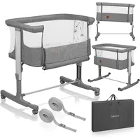Lionelo - Babybett 3in1 AURORA dunkelgrau - Grau