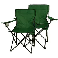 VCM Campingstuhl 2er Set Dunkelgrün