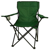 VCM Campingstuhl dunkelgrün Armlehne mit Getränkehalter klappbar Maße H.