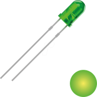 Quadrios 2111O153 Led bedrahtet, gelb-grün, Rund 3mm 700 mcd,