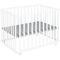 Roba Laufgitter Little Stars weiß, 74x100 cm, mit Folienboden