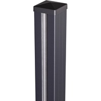 GROJA Alu-Steckzaunpfosten 9x9 inkl. Kappe Anthrazit, DB703 3000 mm,