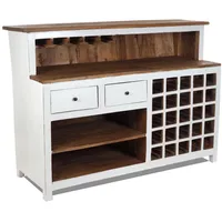 DESIGN DELIGHTS Barschrank, Weiß, Holz, 150x110x55 cm, Esszimmer, Barmöbel,