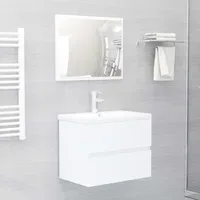 VidaXL Badmöbel-Set Modell 10 2-tlg. Weiß