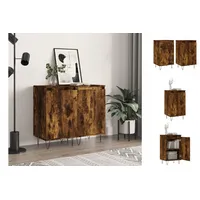 VidaXL Sideboards 2 Stk. Räuchereiche 40x35x70 cm Holzwerkstoff