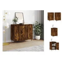 VidaXL Sideboards 2 Stk. Räuchereiche 40x35x70 cm Holzwerkstoff