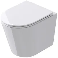 Doporro Wand wc Design wc Weiß inkl. Softclose Absenkautomatik