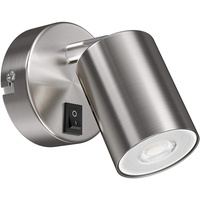 Ledscom.de Wandspot WAIKA, einflammig, mit Schalter, GU10, chrom matt,