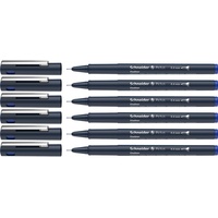 Schneider Pictus Fineliner (Strichstärke 0,4 mm, dokumentenechte Pigmentliner, metallgefasste