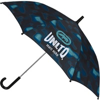 Safta ECKO UNLTD Manueller Regenschirm, 48 cm, Nomad, schwarz/blau,
