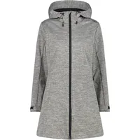 CMP WOMAN COAT FIX Hood GESSO MEL.-ANTRACITE