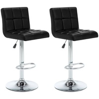 VidaXL Barhocker 2 Stk. Schwarz Kunstleder