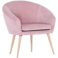 Z2 Carryhome Sessel, Rosa, Buche, Uni, 73x73x66 cm, Stoffauswahl,