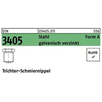 Reyher Trichterschmiernippel DIN 3405 AM 8 x 1 Stahl