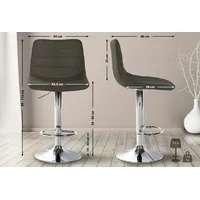 CLP Barhocker Lex Stoff taupe/chrom