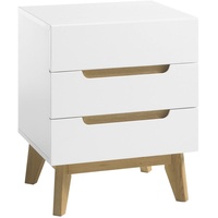 MCA Furniture Xxxl Nachtschrank Cervo, Weiß, Eiche, Holz, Asteiche,