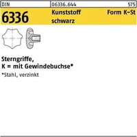 Industrial Quality Supplies DIN 6336-K Kreuzgriff Kunststoff schwarz 63