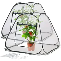Royal Gardineer Pop-Up-Gewächshaus 2er-Set 80 x 70 x 80