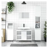 VidaXL Badschrank Weiß 80x33x60 cm Holzwerkstoff