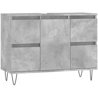 VidaXL Badschrank Betongrau 80x33x60 cm Holzwerkstoff