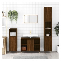 VidaXL Badschrank Braun Eichen-Optik 30x30x100 cm Holzwerkstoff