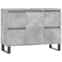 VidaXL Badschrank Betongrau 80x33x60 cm Holzwerkstoff