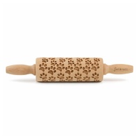 Folkroll "3D-Motiv-Teigrolle", braun, L:23cm, Buchenholz,