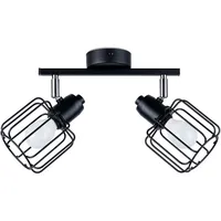 Licht-Erlebnisse BELUCI 2 2xE14 schwarz Metall 19x17x27cm