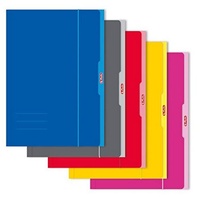 Herlitz 444315 Sammelmappe A3, 1 Stück, farbig sortiert: rot/gelb/pink/grau/blau