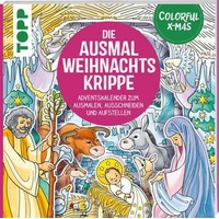 Frechverlag Colorful Christmas - Die Ausmal-Weihnachtskrippe (Adventskalender)