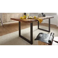 'massivart' Esstisch Baumkantentisch Akazie natur massiv 200 x 100