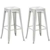 CLP 2er Set Barhocker Joshua silber