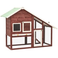 VidaXL Kleintierkäfig Mokka und Weiß 140 x 63 x