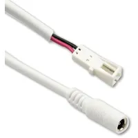 ISOLED Adapter Rundstecker Female auf MiniAmp Female-Buchse, 10cm, weiß