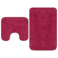 VidaXL Badematten-Set 2-tlg. Stoff Fuchsia