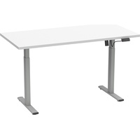VCM my office Lona elektrisch höhenverstellbarer Schreibtisch weiß rechteckig,