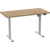 VCM my office Lona elektrisch höhenverstellbarer Schreibtisch honig-eiche rechteckig,