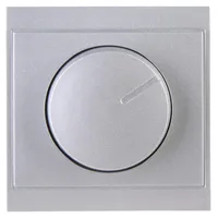 Kopp Malta silber, Druck-Wechselschalter, Kombigerät, LED-Dimmer, für Glühlampen, Halogenlampen,