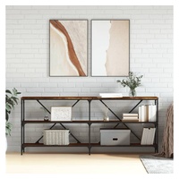 VidaXL Konsolentisch Räuchereiche 180x30x75 cm Holzwerkstoff und Eisen