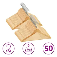 VidaXL 50 Stk. Kleiderbügel-Set Rutschfest Hartholz