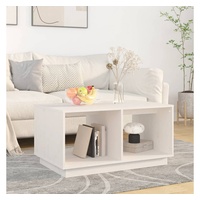 VidaXL Couchtisch Weiß 80x50x40 cm Massivholz Kiefer