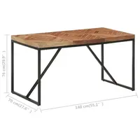 VidaXL Esstisch 140 x 76 x 70 cm Akazie