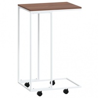 VidaXL Beistelltisch mit Rollen Weiß 40x30x63,5 cm Holzwerkstoff