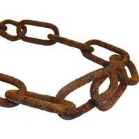 Vitaliano rostige Stahlkette Gliederkette Meterware, 10 Meter, 5mm stark,