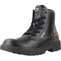 GEOX J Casey Girl Ankle Boot, Black/Multicolor, 32 EU