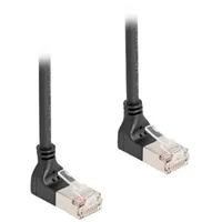 DeLock RJ45 Netzwerkkabel Cat.6A S/FTP Slim 90° oben -