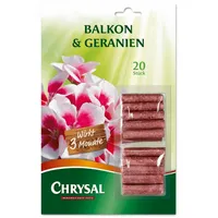 Chrysal Balkon & Geranien Düngestäbchen 20 Stück